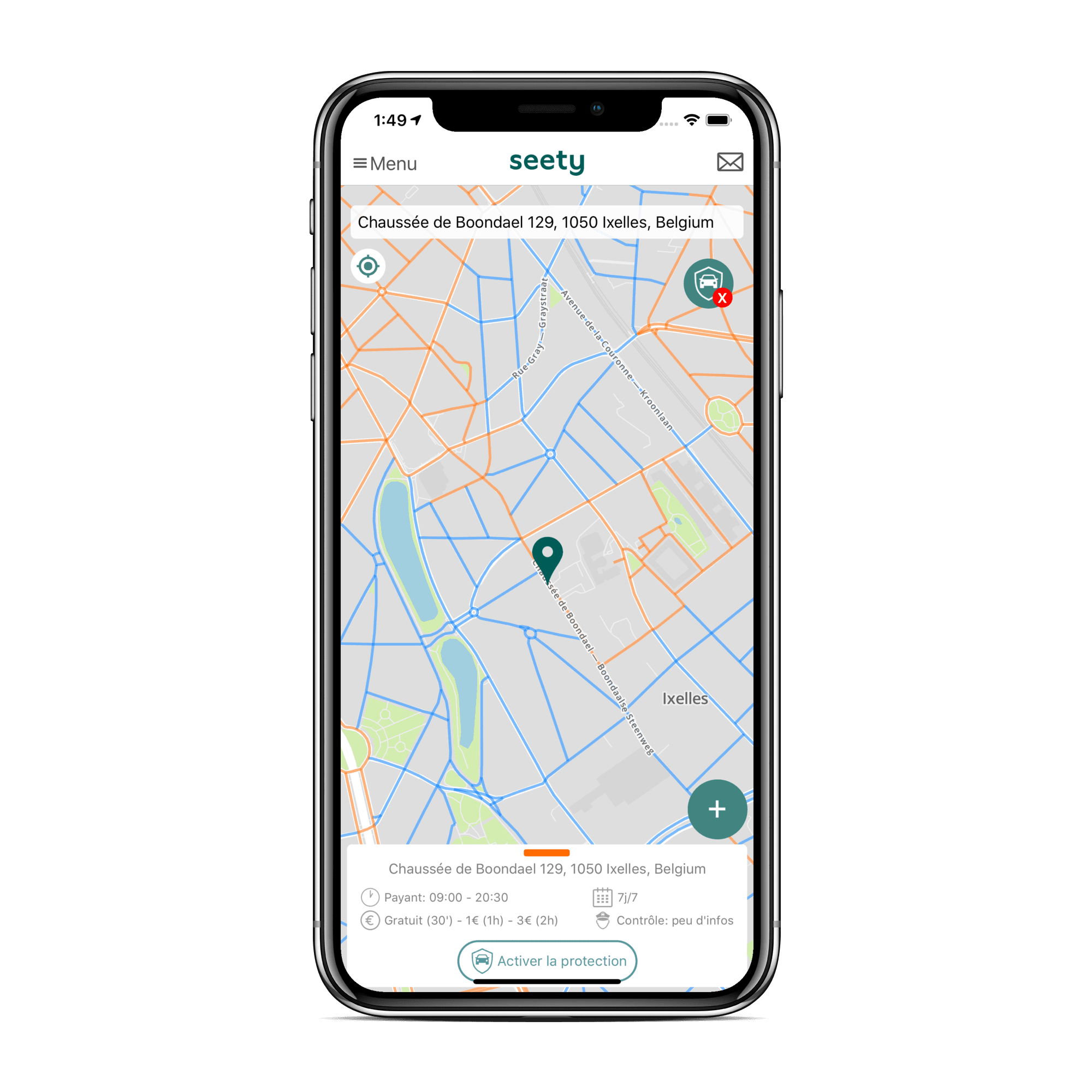 Consulte les infos de stationnement avec Seety