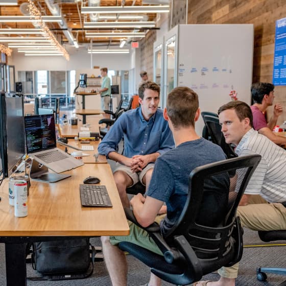 Team collaboration in the office